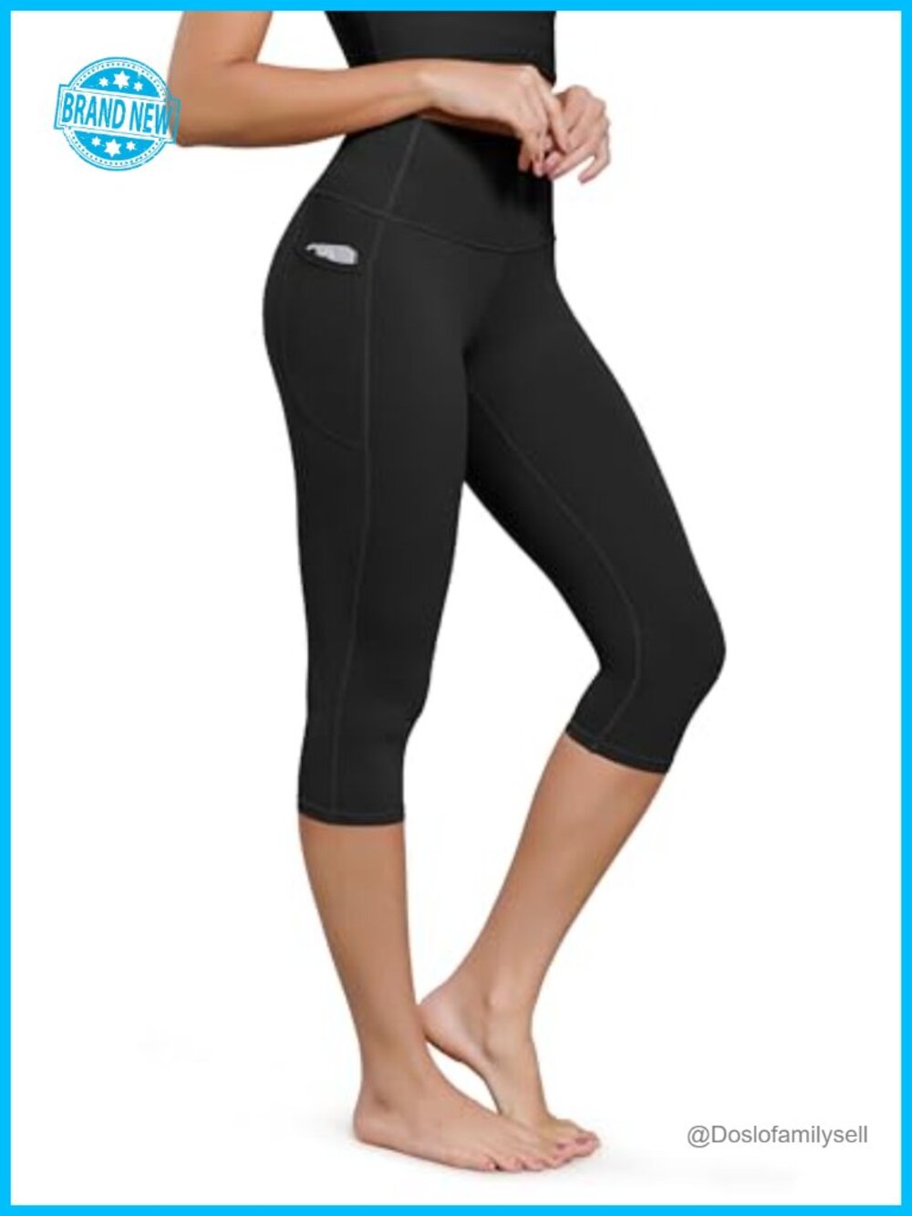 Buttery Soft High Waist Yoga Capris with Pockets, 19 Inseam